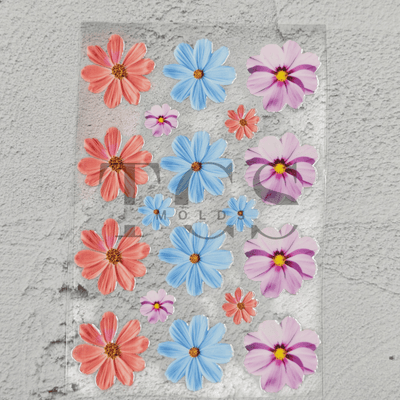 Rainbow bouquet UV DTF transfer sheet