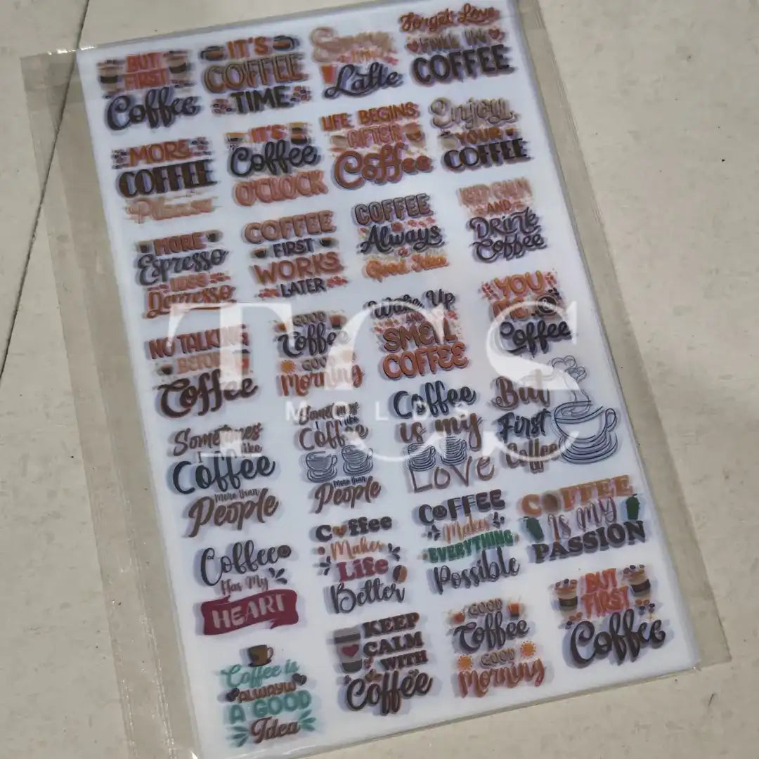 A4 coffee insert sheet