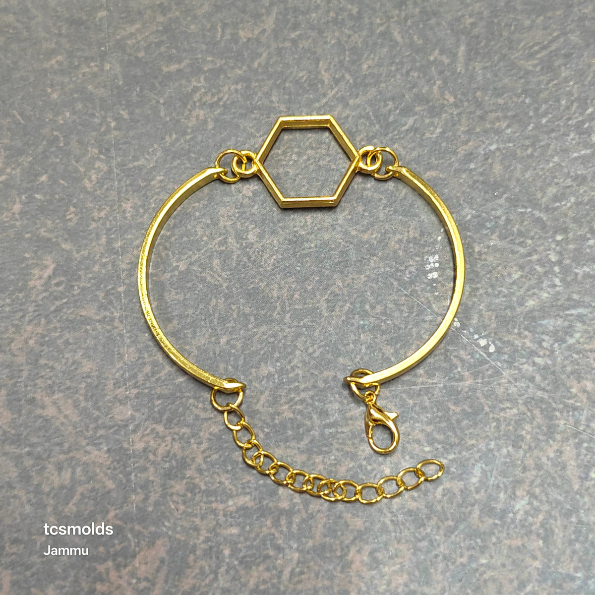 Hollow bracelet bazel (hexagon)