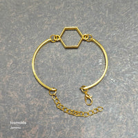 Hollow bracelet bazel (hexagon)