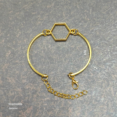 Hollow bracelet bazel (hexagon)
