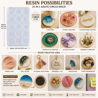 15 In 1 Circle mold for Resin Art | Premium Epoxy Resin Supplier India