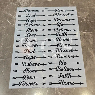 A4 words insert sheet