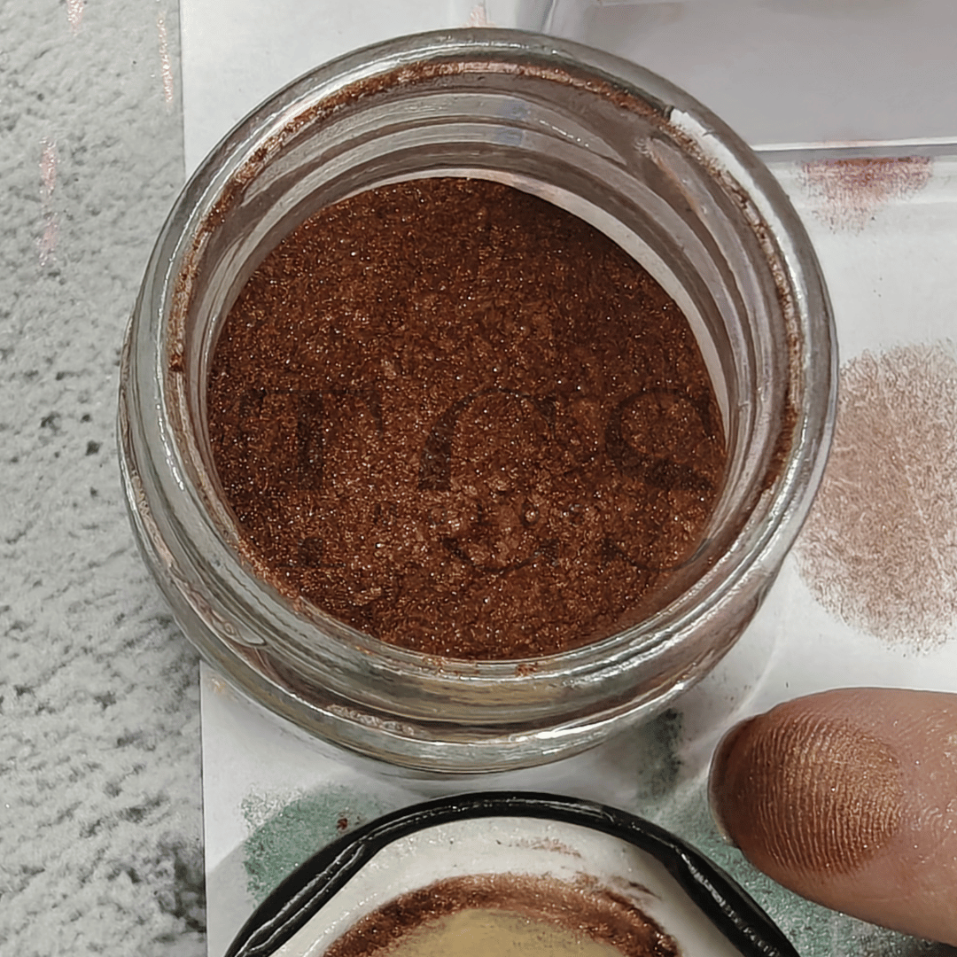 Brown pearl power pigment