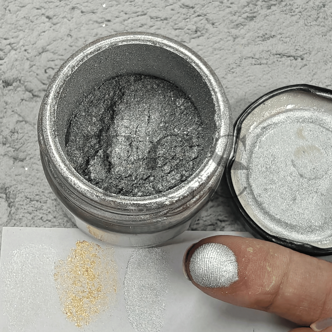 Silver pearl power pigment