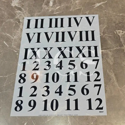 A4 numbers insert sheet
