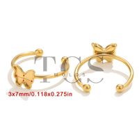 Butterfly Anti tarnish ring bazel