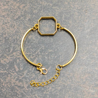 Hollow bracelet bazel (octagon)