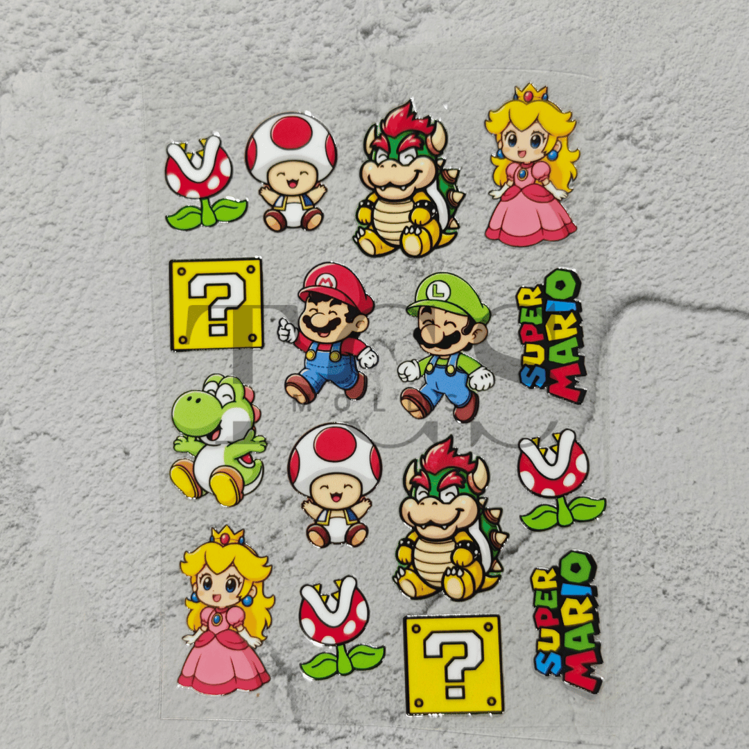 A6 Uv dtf sheet mario
