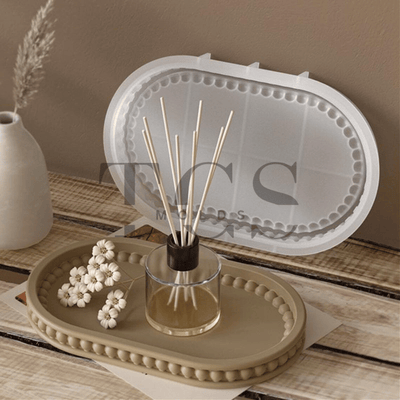 Beaded edge oval tray Mold