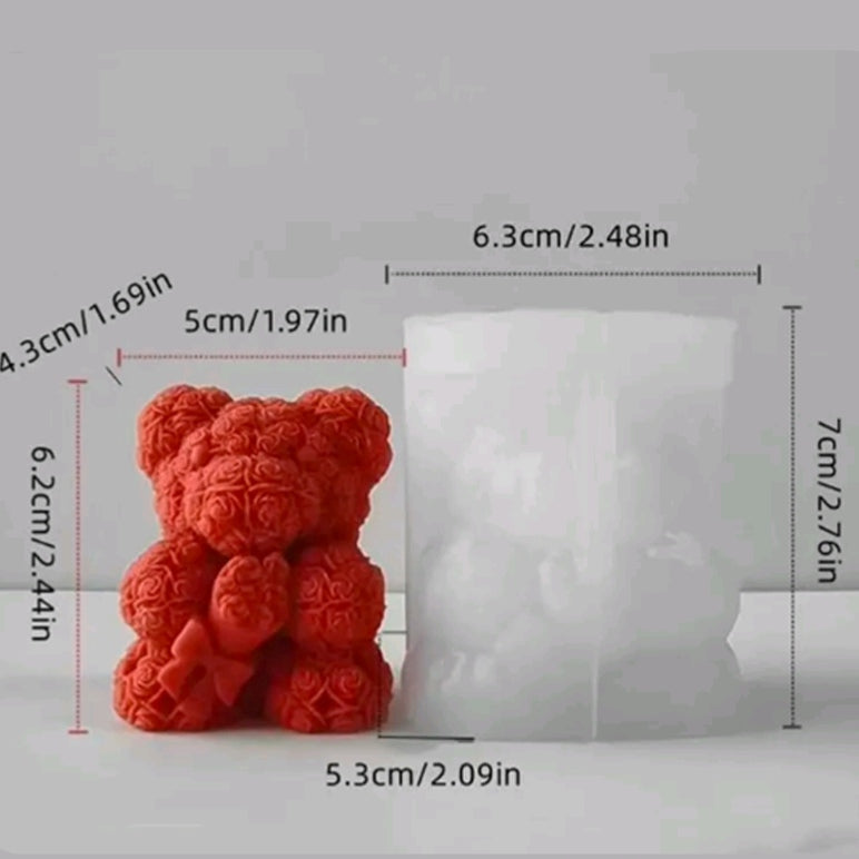 Small teddy with bouquet | Craft Supply India