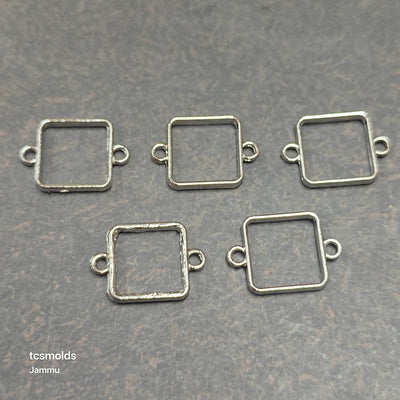 Rakhi silver Bazel pack of 5 (square)