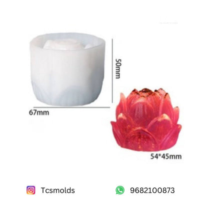 Big Flower T Light Holder - silicone candle mold for resin art and craft projects