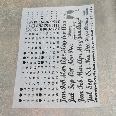 A5 Callender insert sheet