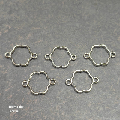 Rakhi silver Bazel pack of 5 (flower)