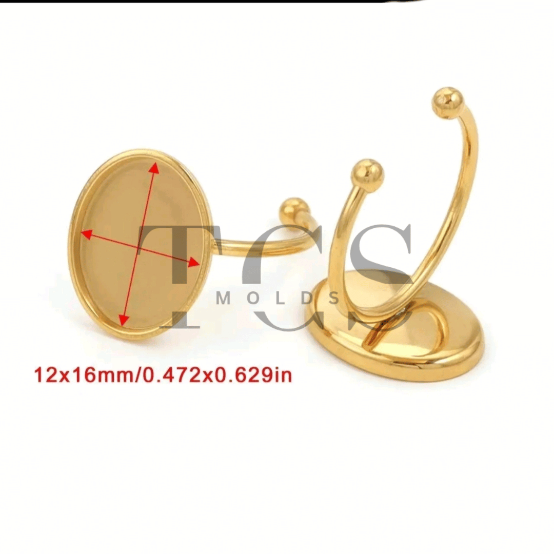 Big Oval Anti tarnish ring bazel