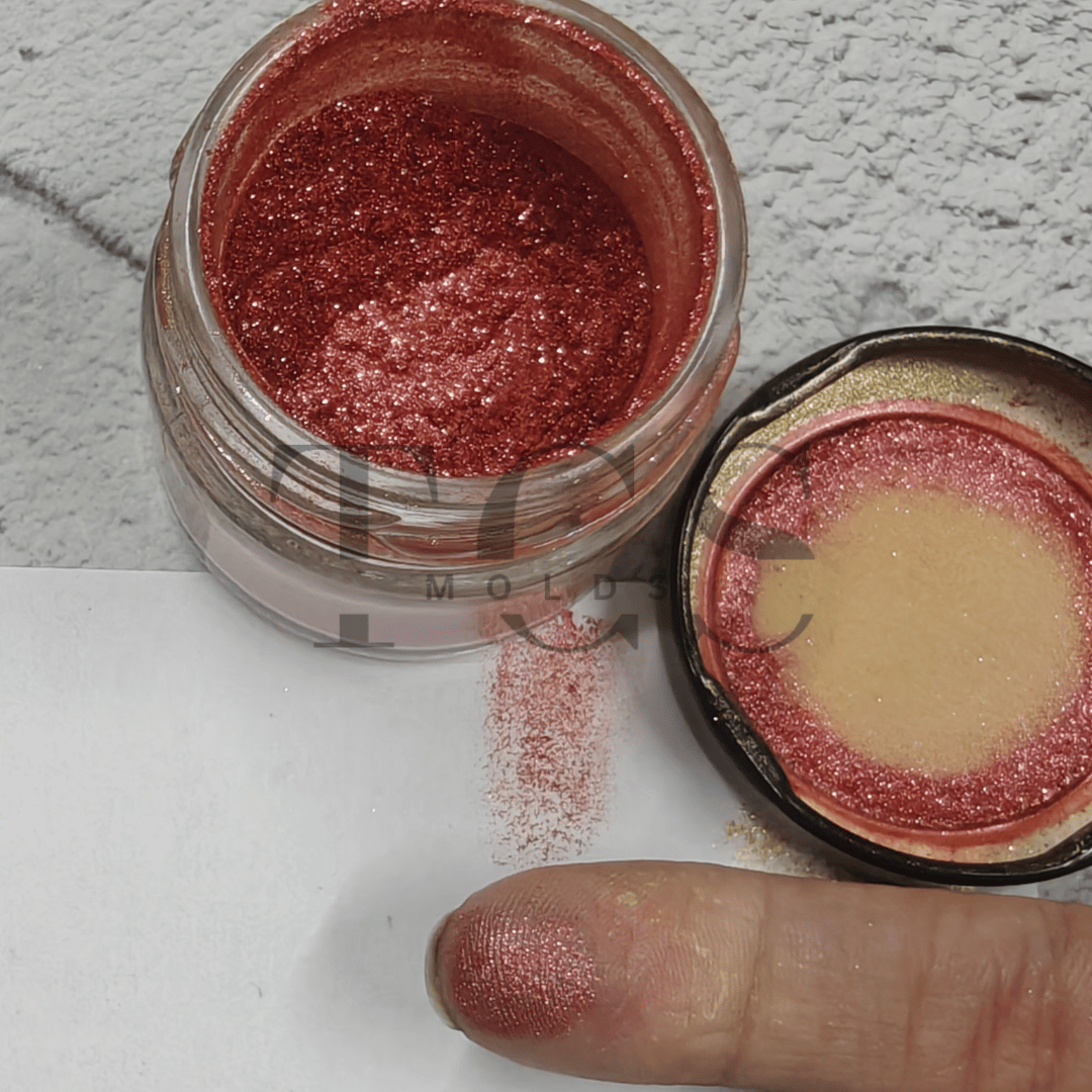 Rust red pearl power pigment