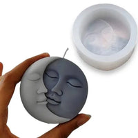 Sun moon candle mold