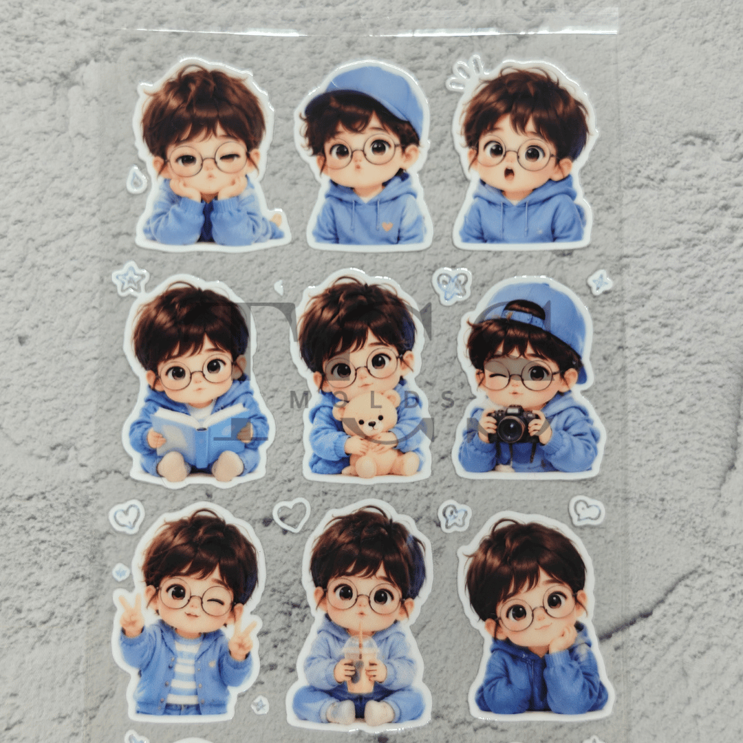 A6 Uv dtf sheet cute faces