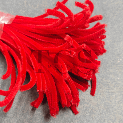 Red Colour Pipe Cleaner 6mm - pipe cleaner for resin art and craft projects