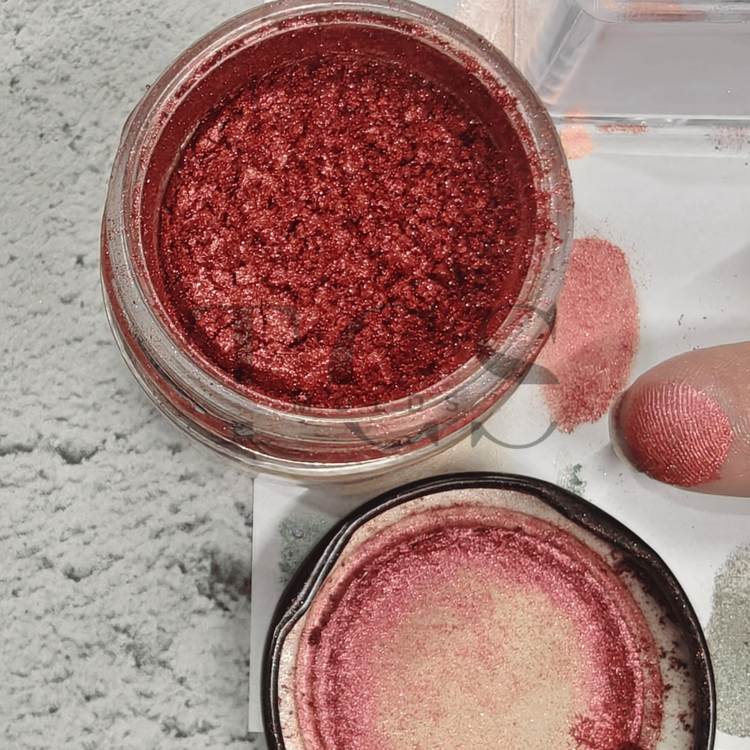 Ruby red pearl power pigment