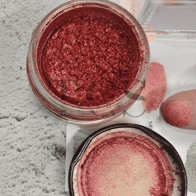 Ruby red pearl power pigment