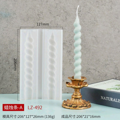 Spiral taper pillar mold | Silicone Mold for Resin & Candle Casting India