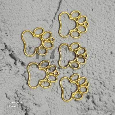 Paw Bezel Set of 5 - craft supply for resin art and craft projects