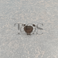 Silver heart Anti tarnish ring bazel