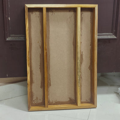 3 Partition Teakwood Frame 16x24 Floating Frame & Wall Display - display frame/stand for resin art and craft projects