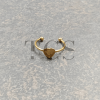 Mini heart anti tarnish ring bazel