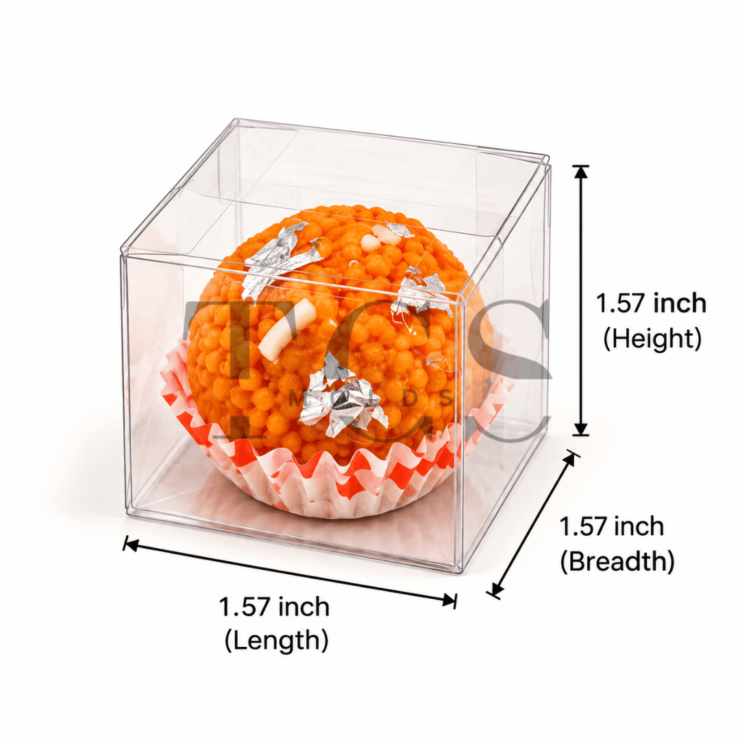 1 cavity PVC ladoo box for single ladoo packaging