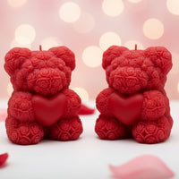 Rose teddy heart big