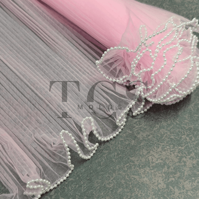 Baby pink Pearl boutique mesh