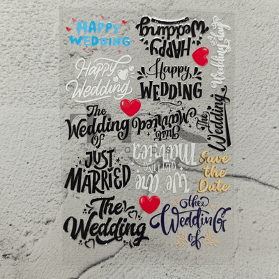 A6 Uv dtf sheet wedding anniversary