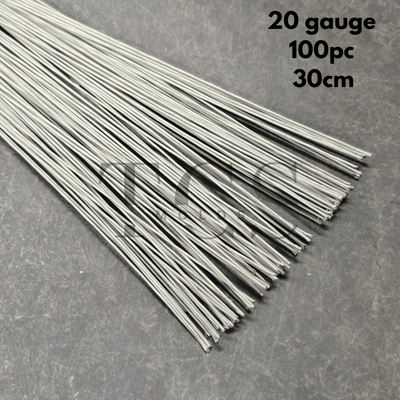 Stem/floral wire for flowers white 20 gauge - resin jewellery material for resin art and craft projects