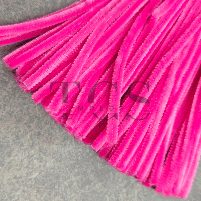 Dark pink Colour Pipe Cleaner 6mm - pipe cleaner for resin art and craft projects