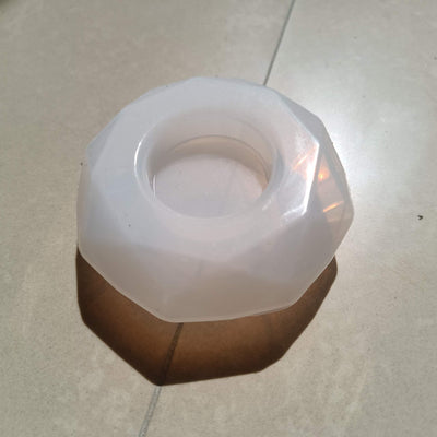 Dimond Cut T Light Holder - silicone candle mold for resin art and craft projects