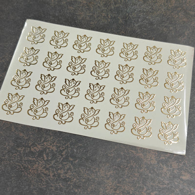 A5 ganeshji embossed sticker sheet
