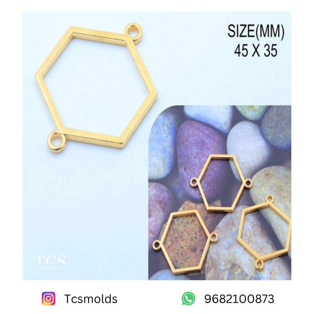 Rakhi Bazels Pack Of 5 Hexagon for Resin Art | Premium Epoxy Resin Supplier India