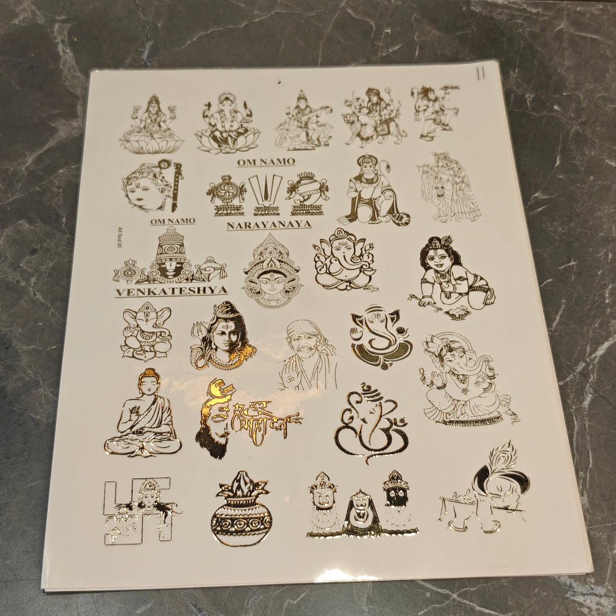 Mix God Embossed Sticker Sheet for Resin Art – Premium Resin Art Supply by TCS Molds
