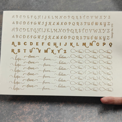 A5 mix embossed sticker sheet