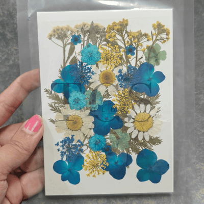 30 in 1 real blue dry flowers - dry flower/decorative for resin art and craft projects