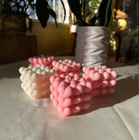 Silicone Resin Heart Bubble Candle Mold Silicone Mold for Epoxy & Resin Art - additional view of silicone candle mold