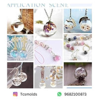 Mini Glass Balls with Cap 10pc