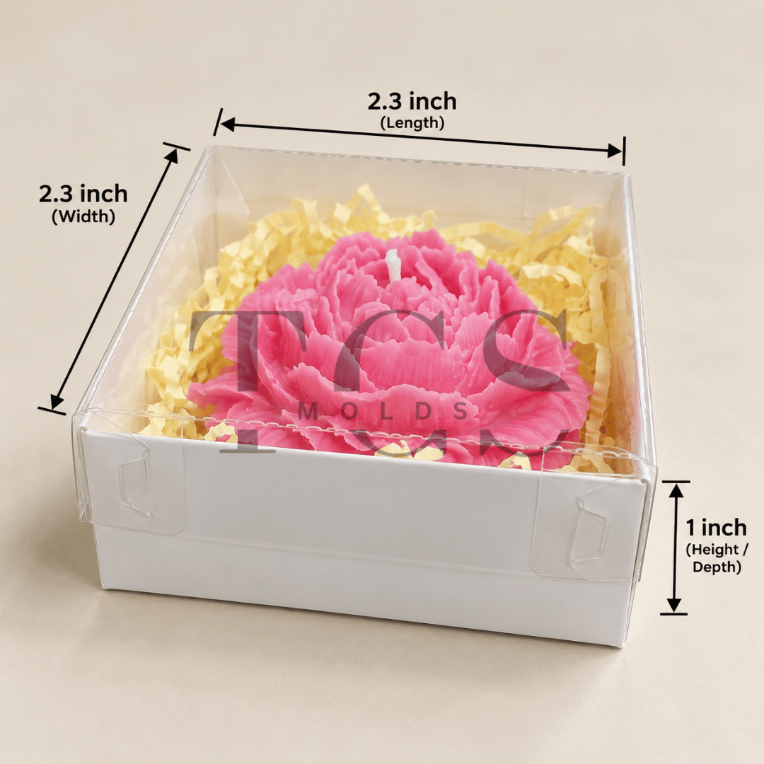 Peony box with lid for candle and gift packaging