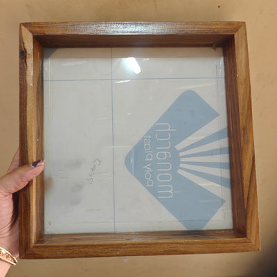 10x10inch Teakwood Frame Floating Frame & Wall Display