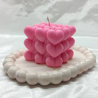 Silicone Resin Heart Bubble Candle Mold Silicone Mold for Epoxy & Resin Art - silicone candle mold for resin art and craft...