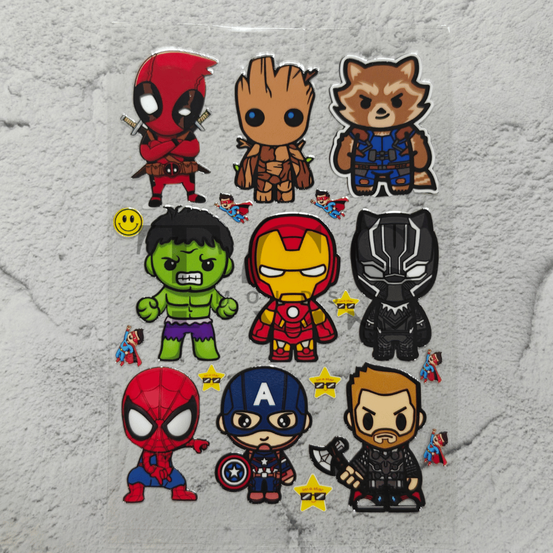 A6 Uv dtf sheet avengers