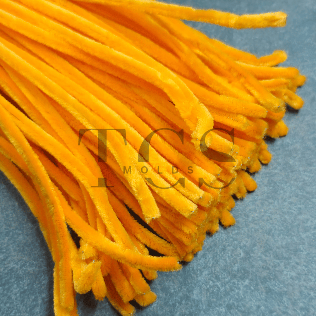 Orange yellow Colour Pipe Cleaner 8mm